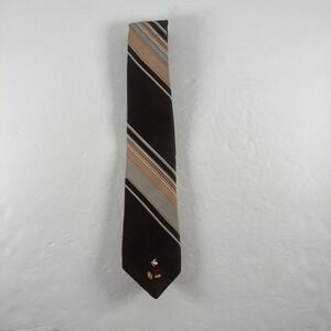 Vintage Cervantes Mickey Mouse Walt Disney Striped Brown Necktie